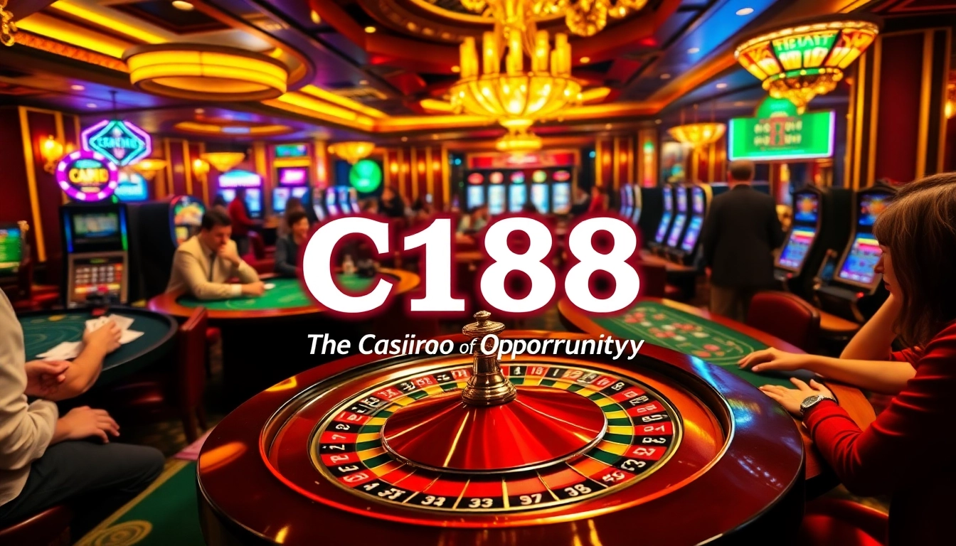 Experience the thrill of winning at C168 casino tables with vibrant poker chips and a spinning roulette wheel.